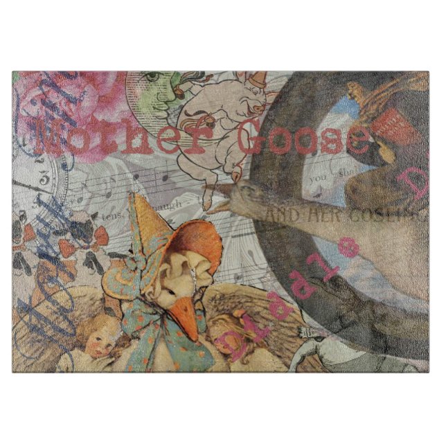 Mother Goose Nursery Rhyme Fairy Tale Cutting Board (Front)