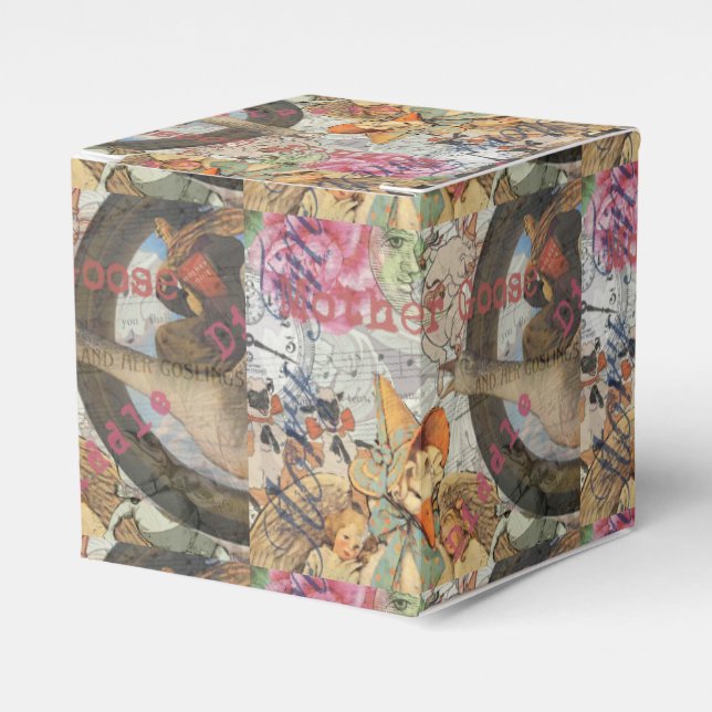 Mother Goose Nursery Rhyme Fairy Tale Favor Boxes (Front Side)
