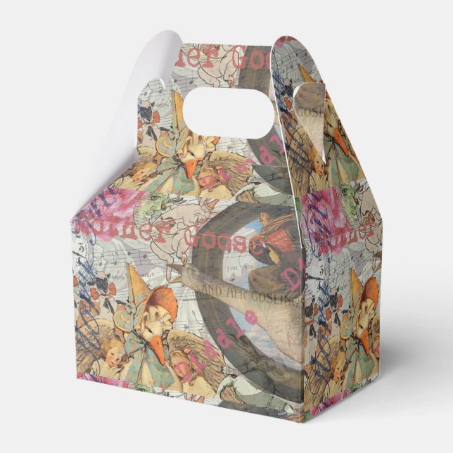 Mother Goose Nursery Rhyme Fairy Tale Favor Boxes (Front Side)