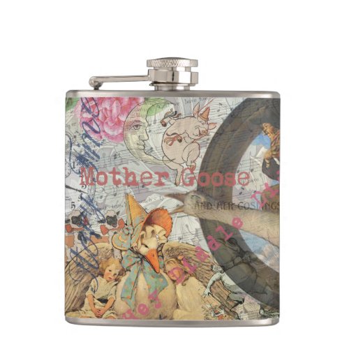 Mother Goose Nursery Rhyme Fairy Tale Flask