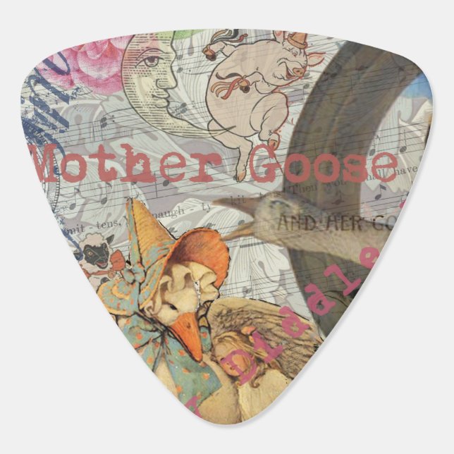 Mother Goose Nursery Rhyme Fairy Tale Guitar Pick (Back)