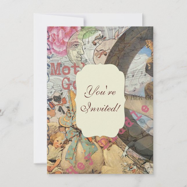 Mother Goose Nursery Rhyme Fairy Tale Invitation (Front)