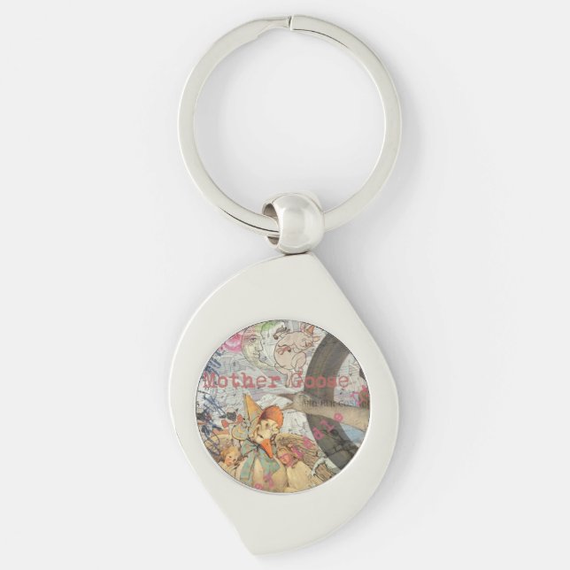 Mother Goose Nursery Rhyme Fairy Tale Keychain (Front)