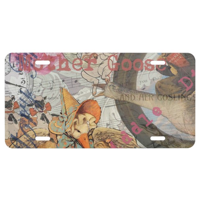 Mother Goose Nursery Rhyme Fairy Tale License Plate (Front)