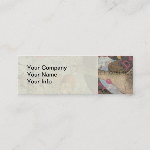 Mother Goose Nursery Rhyme Fairy Tale Mini Business Card