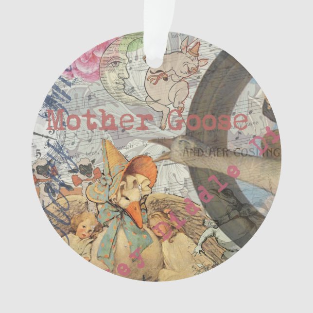 Mother Goose Nursery Rhyme Fairy Tale Ornament (Front)