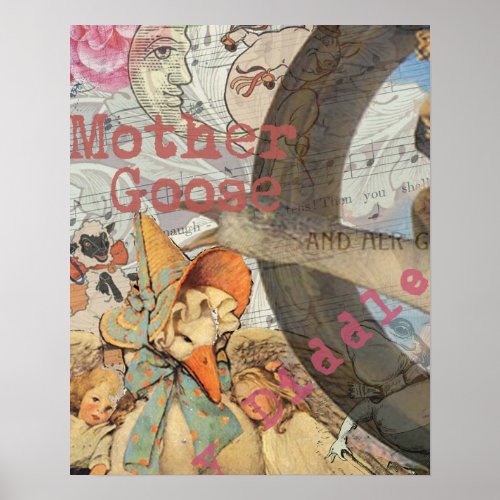 Mother Goose Nursery Rhyme Fairy Tale Poster