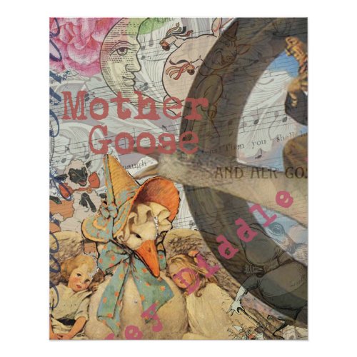 Mother Goose Nursery Rhyme Fairy Tale Poster