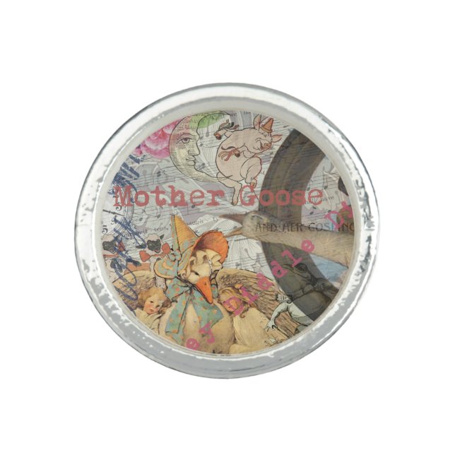 Mother Goose Nursery Rhyme Fairy Tale Ring (Front)