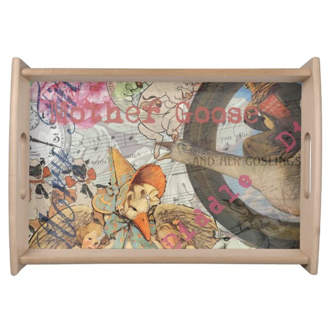 Mother Goose Nursery Rhyme Fairy Tale Serving Tray (Front)
