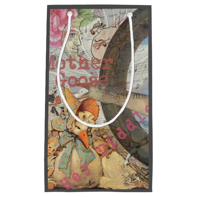 Mother Goose Nursery Rhyme Fairy Tale Small Gift Bag (Front)
