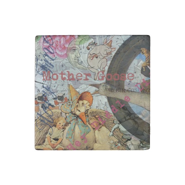 Mother Goose Nursery Rhyme Fairy Tale Stone Magnet (First Magnet)