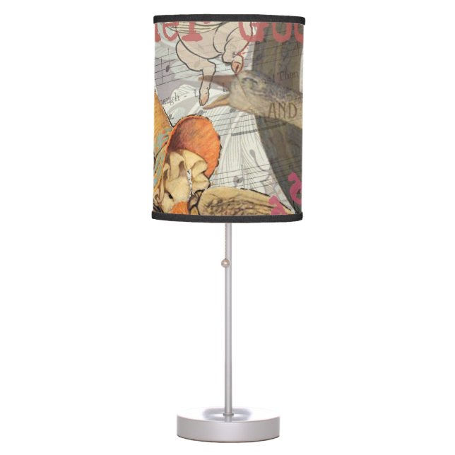 Mother Goose Nursery Rhyme Fairy Tale Table Lamp (Front)