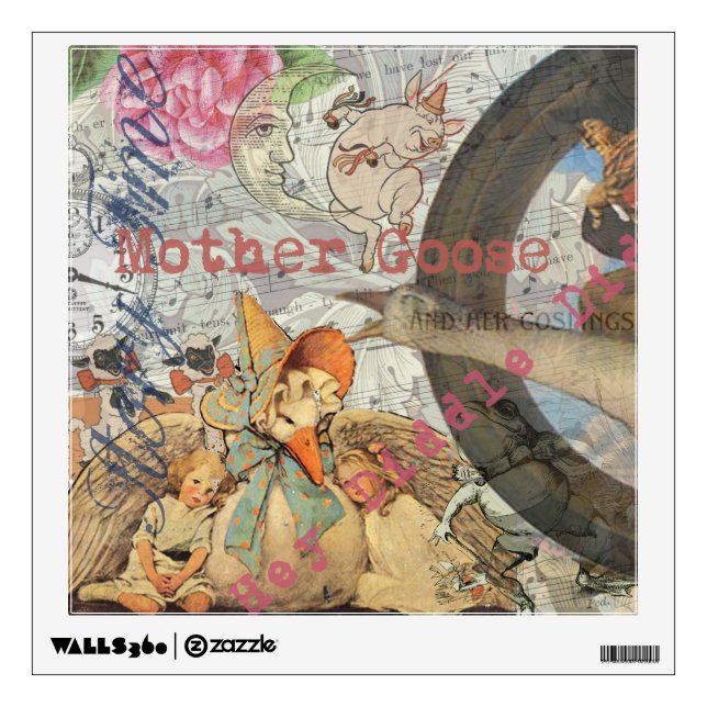 Mother Goose Nursery Rhyme Fairy Tale Wall Sticker (Front)