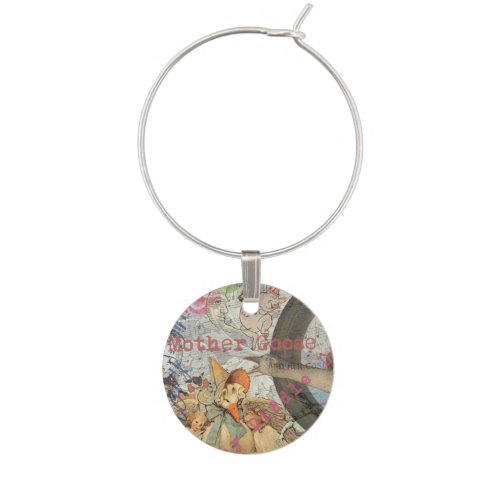 Mother Goose Nursery Rhyme Fairy Tale Wine Glass Charm