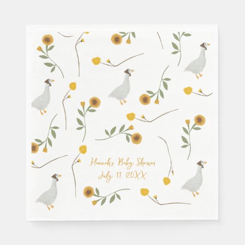 Mother Goose Nursery Rhyme Sunflower Napkins