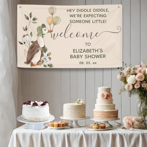 Mother Goose Nursery Rhymes Baby Shower Welcome Banner