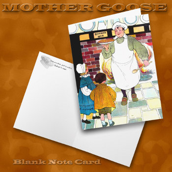 Mother Goose - Pat-a-cake Nursery Rhyme Blank Card by colorwash at Zazzle