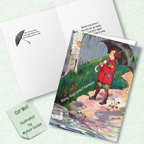 Mother Goose _ Rain Rain Go Away Get Well Card