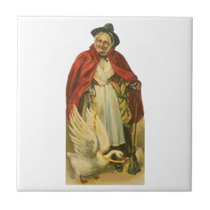 Mother Goose Vintage Victorian Story Book Ceramic Tile
