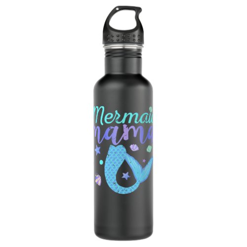 Mother Grandma Mermaid Mama Birthday Party Outfit2 Stainless Steel Water Bottle