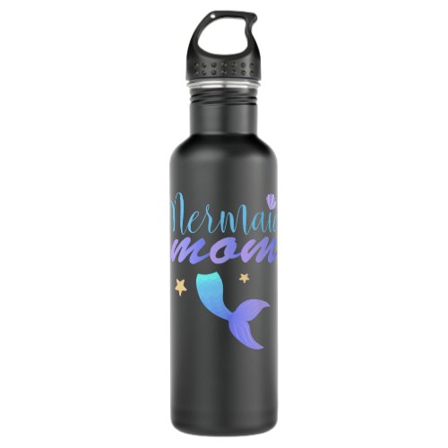 Mother Grandma Mermaid Mom Birthday party Outfit T Stainless Steel Water Bottle