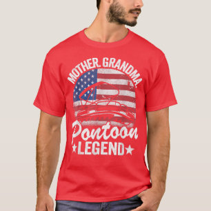 Mother Grandma Pontoon Legend US American Flag Pon T-Shirt