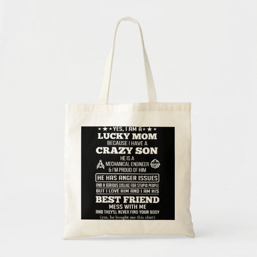 Mother Grandma Yes i am a LUCKY MOM because i have Tote Bag