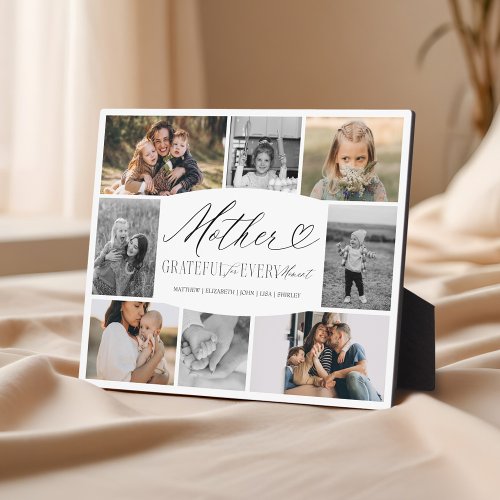 Mother Grateful for Every Moment Photo Collage Plaque