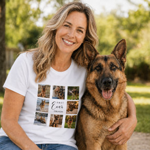 Mother GSD dog mom photo collage Tri-Blend Shirt
