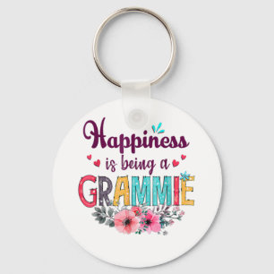 Mother Happiness Is Being A Grammie Ever Birthday Keychain