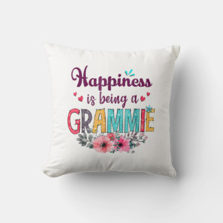 Mother Happiness Is Being A Grammie Ever Birthday Throw Pillow