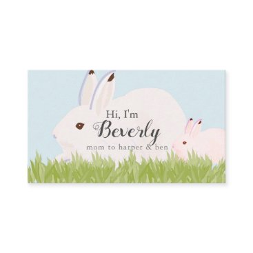 Mother Hare & Baby Hare Bunny Mommy Business Card Mother Hare & Baby Hare Bunny Mommy Business Card