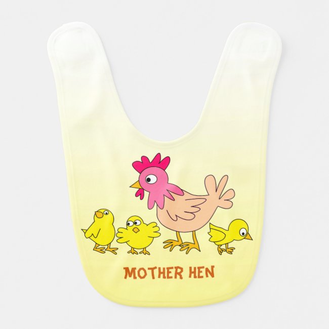 Mother Hen and Chickens Baby Bib