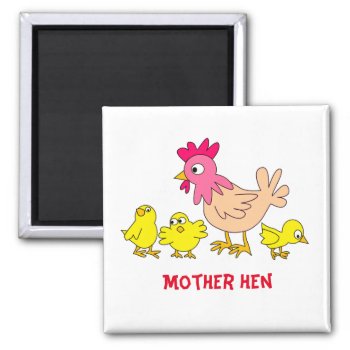 Mother Hen And Chickens Magnet by Bebops at Zazzle