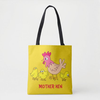 Mother Hen and Chickens  Tote Bag