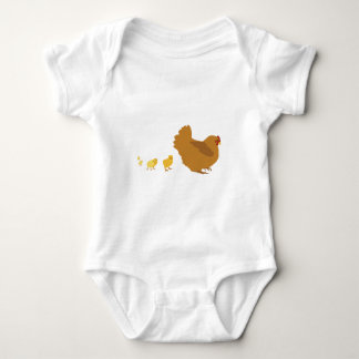 Mother Hen and Chicks Baby Bodysuit