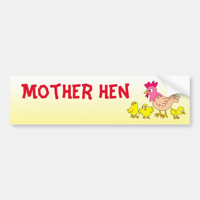 Mother Hen and Chicks Bumper Sticker