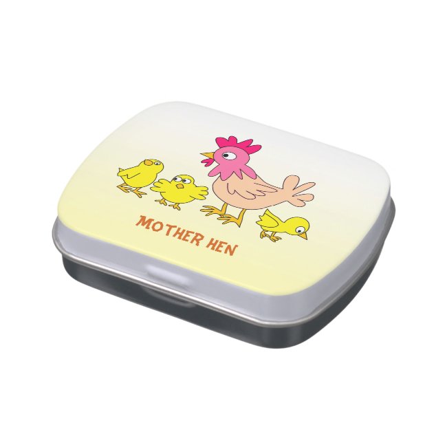Mother Hen and Her Chicks Candy Tin