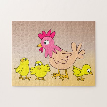 Mother Hen and Her Chicks Puzzle