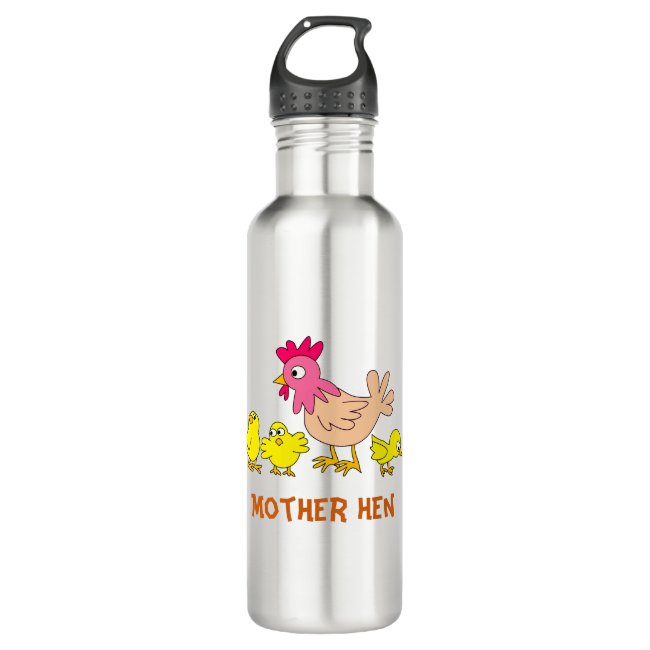 Mother Hen and Her Chicks Water Bottle