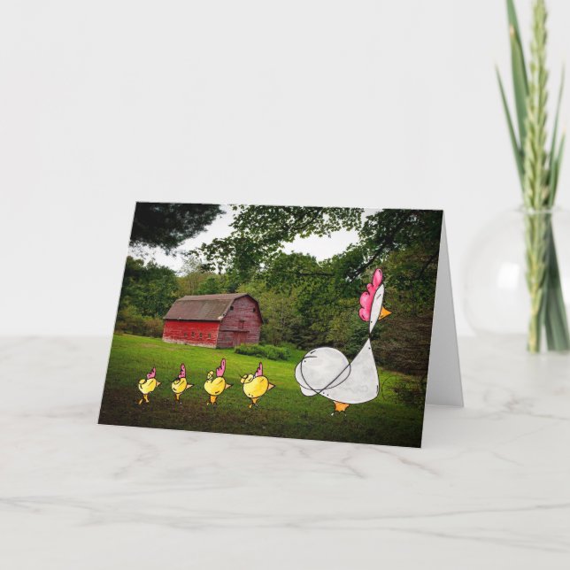 Mother Hen Greeting Card (Front)