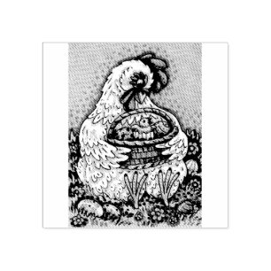 MOTHER HEN"S EASTER CHICK RUBBER STAMP
