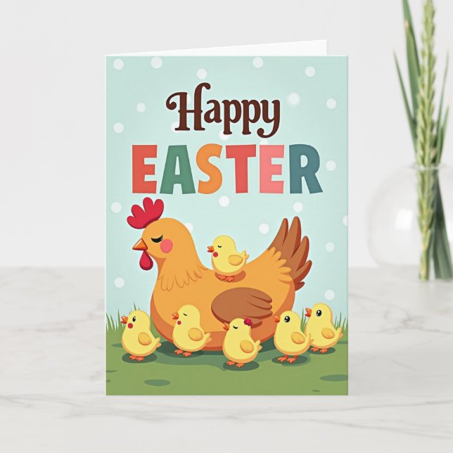 Mother Hen Springtime Card (Front)