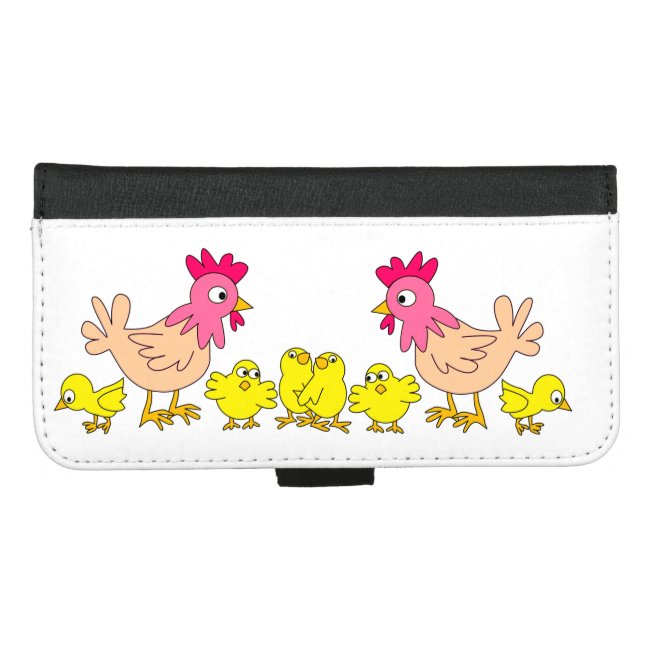 Mother Hens and Chicks IPhone 8/7 Plus Wallet Case