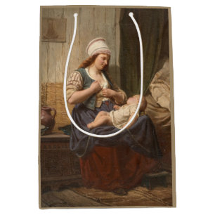 Mother Holding Her Child (by Rudolf Jordan) Medium Gift Bag