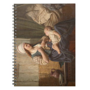 Mother Holding Her Child (by Rudolf Jordan) Notebook