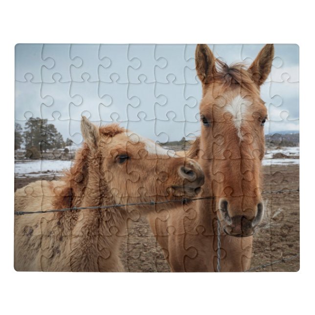 Mother Horse and Foal Jigsaw Puzzle (Puzzle Horizontal)