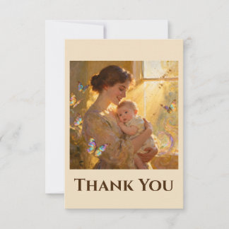 Mother Hugging Her Baby - Mother's Day  Thank You Card