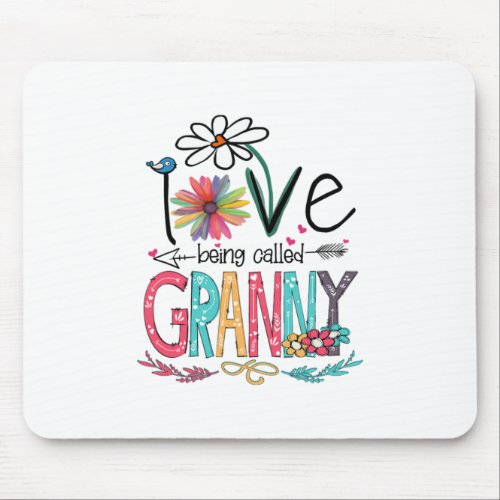 Mother I Love Being Called Granny Sunflower Birth Mouse Pad